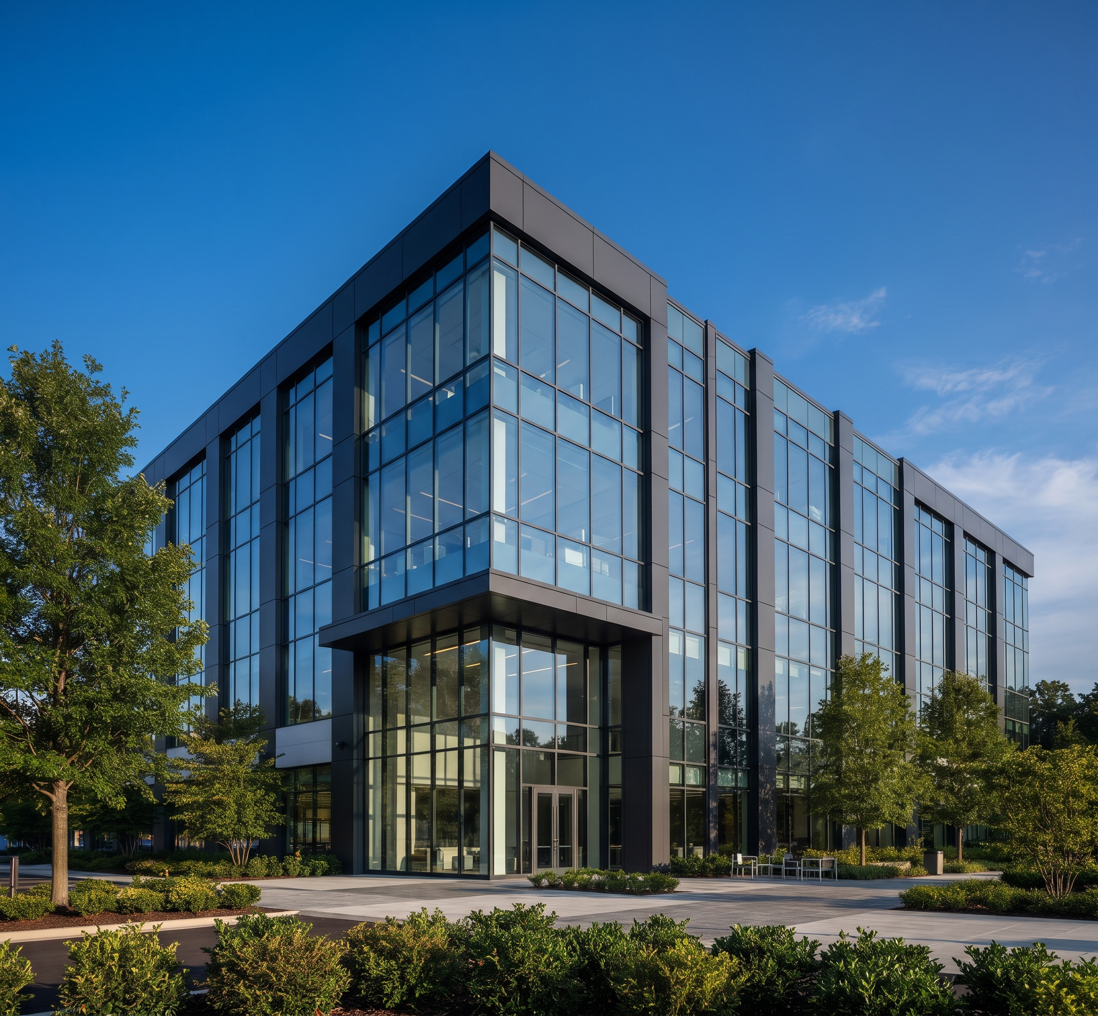 Commercial modern office building painting